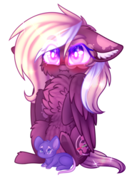 Size: 1125x1521 | Tagged: safe, artist:honeybbear, oc, oc only, oc:melly, pegasus, pony, blushing, chest fluff, chibi, female, floppy ears, mare, simple background, solo, transparent background, ych result