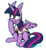 Size: 727x795 | Tagged: safe, artist:pony-puke, twilight sparkle, alicorn, pony, g4, boop, clothes, lidded eyes, pants, self-boop, shirt, simple background, sitting, spread wings, transparent background, twilight sparkle (alicorn), wings