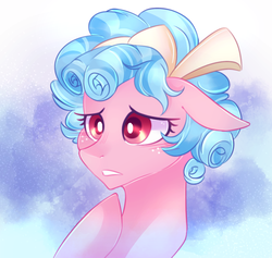 Size: 843x800 | Tagged: safe, artist:waterz-colrxz, cozy glow, pegasus, pony, g4, season 8, cozybetes, cute, female, filly, freckles, hair ribbon