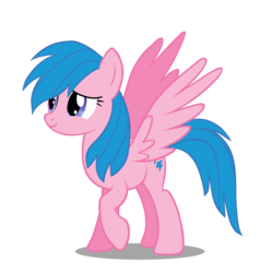 Size: 3014x3031 | Tagged: safe, artist:invisibleink, firefly, pegasus, pony, g1, g4, rescue at midnight castle, female, g1 to g4, generation leap, high res, large wings, mare, raised hoof, simple background, smiling, solo, transparent background, vector, wings