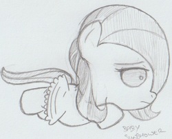 Size: 554x448 | Tagged: safe, artist:detour, sunshower, pony, g4, baby, sketch, solo, traditional art, wip