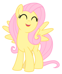 Size: 3092x3704 | Tagged: safe, artist:estories, fluttershy, pegasus, pony, g4, ^^, cute, eyes closed, female, high res, mare, shyabetes, simple background, solo, transparent background, vector