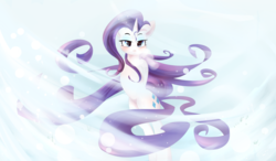 Size: 1024x597 | Tagged: safe, artist:posionjoke, rarity, pony, unicorn, semi-anthro, g4, bipedal, blushing, female, long mane, solo, winter