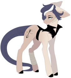 Size: 1869x2045 | Tagged: safe, artist:dustyonyx, oc, oc only, oc:chaplin shadow, earth pony, pony, bandage, clothes, male, shirt, simple background, solo, stallion, transparent background