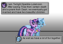 Size: 640x448 | Tagged: safe, artist:akumath, trixie, twilight sparkle, g4, female, lesbian, pixel art, ship:twixie, shipping