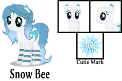 Size: 3233x2144 | Tagged: safe, artist:bluemoonbluepony, oc, oc only, oc:snow bee, pegasus, pony, female, high res, mare, reference sheet, show accurate, simple background, solo, transparent background