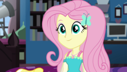 Size: 1280x720 | Tagged: safe, screencap, fluttershy, equestria girls, g4, my little pony equestria girls: better together, star crossed, female, geode of fauna, solo