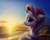 Size: 5000x4000 | Tagged: safe, artist:draconidsmxz, starlight glimmer, pony, unicorn, g4, absurd resolution, balcony, beach, beautiful, bust, chest fluff, crepuscular rays, cute, daaaaaaaaaaaw, ear fluff, featured image, female, floppy ears, flower, flower in hair, glimmerbetes, hibiscus, horn, looking at you, mare, ocean, pier, portrait, profile, shooting star, smiling, solo, stars, sunlight, sunset, sweet dreams fuel, water