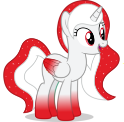 Size: 7000x6849 | Tagged: safe, artist:luckreza8, oc, oc:indonisty, alicorn, pony, absurd resolution, alicorn oc, ethereal mane, female, independence day, indonesia, indonesian bronies community, indonesian independence day, mare, simple background, starry mane, transparent background, vector
