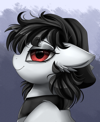 Size: 1446x1764 | Tagged: safe, artist:pridark, oc, oc only, pony, bust, commission, female, mare, portrait, smiling, solo