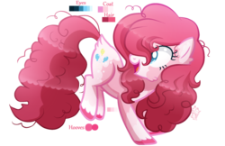 Size: 2073x1340 | Tagged: safe, artist:sugaryicecreammlp, pinkie pie, earth pony, pony, g4, alternate design, female, reference sheet, simple background, solo, transparent background