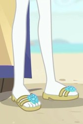 Size: 383x570 | Tagged: safe, screencap, rarity, equestria girls, g4, my little pony equestria girls: better together, too hot to handle, feet, female, flip-flops, legs, pictures of legs, sandals, solo