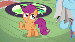 Size: 800x450 | Tagged: safe, screencap, scootaloo, pegasus, pony, the washouts (episode), animated, cute, cutealoo, female, filly, foal, puppy dog eyes, solo focus, squishy cheeks