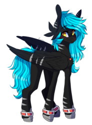 Size: 2208x3000 | Tagged: safe, artist:skimea, oc, oc only, oc:nightmare gold, pegasus, pony, female, high res, mare, simple background, solo, transparent background