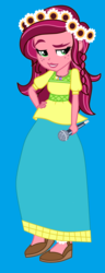 Size: 1400x3656 | Tagged: safe, artist:starman1999, gloriosa daisy, equestria girls, g4, my little pony equestria girls: legend of everfree, alternate clothes, clothes, female, long skirt, microphone, skirt, solo
