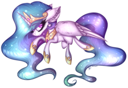 Size: 3682x2549 | Tagged: safe, artist:mimihappy99, artist:moonbeamzodiac, princess celestia, alicorn, pony, g4, female, high res, mare, simple background, solo, transparent background