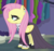 Size: 513x478 | Tagged: safe, screencap, fluttershy, pegasus, pony, fake it 'til you make it, g4, cropped, ear piercing, earring, eyeshadow, female, fluttergoth, jewelry, lidded eyes, makeup, mare, piercing, solo