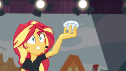 Size: 800x450 | Tagged: safe, edit, edited screencap, screencap, sunset shimmer, equestria girls, g4, my little pony equestria girls: better together, opening night, opening night: sunset shimmer, animated, coal, diamond, female, gif, reversed, school play, solo