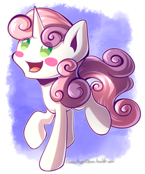 Size: 1914x2300 | Tagged: safe, artist:chaosangeldesu, sweetie belle, pony, unicorn, g4, blush sticker, blushing, cute, female, filly, solo