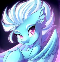 Size: 2360x2444 | Tagged: safe, artist:airiniblock, fleetfoot, pegasus, pony, rcf community, g4, :3, bust, chest fluff, ear fluff, female, high res, looking at you, mare, portrait, solo