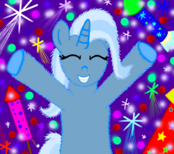 Size: 1600x1414 | Tagged: safe, artist:php185, trixie, pony, g4, cute, female, fireworks, fluffy, solo