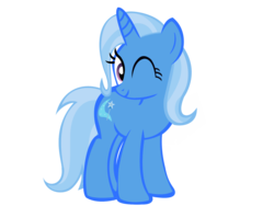 Size: 2100x1575 | Tagged: safe, artist:kuren247, trixie, pony, unicorn, g4, female, looking at you, mare, one eye closed, simple background, solo, transparent background, wink