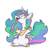 Size: 4200x4200 | Tagged: safe, artist:greyscaleart, princess celestia, pony, g4, absurd resolution, background removed, crown, female, hoof shoes, jewelry, majestic as fuck, mare, regalia, sillestia, silly, simple background, smiling, solo, transparent background