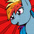 Size: 1024x1024 | Tagged: safe, artist:wendydancexd, rainbow dash, pony, g4, bust, female, modern art, pop art, portrait, solo