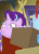 Size: 384x540 | Tagged: safe, edit, edited edit, edited screencap, screencap, starlight glimmer, trixie, pony, unicorn, g4, road to friendship, :t, animated, box, derp, duo, duo female, faic, female, frown, hammock, looking back, mare, nose wrinkle, on back, puffy cheeks, pushing, scrunchy face, solo focus, squeezing, squishy, squishy cheeks, stuck, wavy mouth, wide eyes