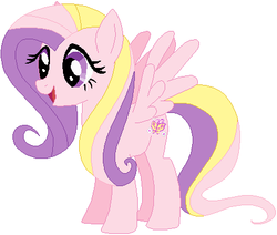 Size: 439x372 | Tagged: safe, artist:durpy, artist:selenaede, artist:user15432, fluttershy, fluttershy (g3), pegasus, pony, g3, g4, base used, cute, g3 shyabetes, g3 to g4, generation leap, hasbro, hasbro studios, solo