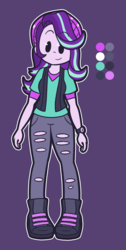 Size: 781x1554 | Tagged: safe, artist:pony-outfits, starlight glimmer, equestria girls, equestria girls specials, g4, my little pony equestria girls: mirror magic, beanie, boots, clothes, female, hat, ripped pants, shirt, shoes, smiling, solo, vest