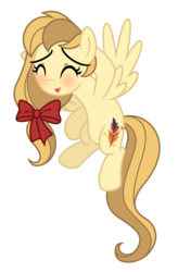 Size: 3044x4641 | Tagged: safe, artist:estories, oc, oc only, oc:alice goldenfeather, pony, g4, blushing, eyes closed, female, mare, simple background, solo, transparent background, vector