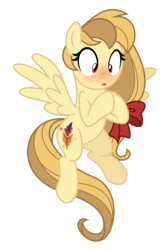 Size: 3500x5247 | Tagged: safe, artist:estories, oc, oc only, oc:alice goldenfeather, pegasus, pony, g4, absurd resolution, blushing, female, mare, simple background, solo, transparent background, vector