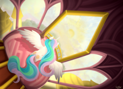 Size: 3506x2549 | Tagged: safe, artist:pedrohander, princess celestia, alicorn, pony, g4, both cutie marks, female, high res, mare, solo