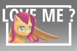 Size: 6000x4000 | Tagged: safe, alternate version, artist:madgehog, fluttershy, pegasus, pony, g4, bronybait, female, looking at you, love, mare, smiling, smirk, you're going to love me