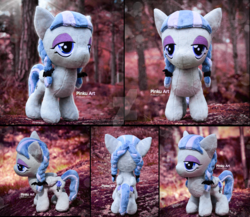 Size: 1600x1386 | Tagged: safe, artist:pinkuart, inky rose, pegasus, pony, g4, female, folded wings, irl, mare, photo, plushie, solo