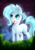 Size: 1129x1597 | Tagged: safe, artist:brok-enwings, oc, oc only, unnamed oc, pony, unicorn, blushing, bush, cloud, female, sky, solo, stars