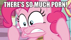 Size: 1920x1080 | Tagged: safe, edit, edited screencap, screencap, pinkie pie, earth pony, pony, g4, season 3, wonderbolts academy, 4chan, funny face, image macro, implied porn, meme, sugarcube corner, ted 2, thread