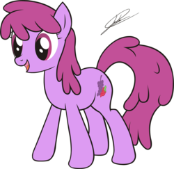 Size: 4205x4090 | Tagged: safe, artist:dsonic720, artist:icicle-wicicle-1517, color edit, edit, berry punch, berryshine, earth pony, pony, absurd resolution, colored, female, mare, open mouth, simple background, solo, transparent background