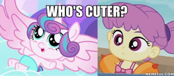 Size: 600x263 | Tagged: safe, edit, edited screencap, screencap, princess flurry heart, water lily (g4), equestria girls, g4, my little pony equestria girls: better together, the crystalling, x marks the spot, baby, image macro, meme, memeful.com