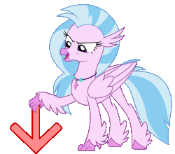 Size: 2159x1904 | Tagged: safe, alternate version, artist:sonofaskywalker, derpibooru exclusive, silverstream, classical hippogriff, hippogriff, g4, the hearth's warming club, adorabolical, animated, cute, diastreamies, downvote, evil grin, female, folded wings, glare, high res, hitting, jewelry, necklace, open mouth, patting, pure unfiltered evil, silverstream's bucket, simple background, smiling, smirk, solo, transparent background, vector, wings
