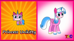 Size: 1280x720 | Tagged: safe, artist:the akash creations, pony, crossover, lego, ponified, the lego movie, unikitty, unikitty!, youtube link