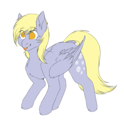 Size: 2000x2000 | Tagged: safe, artist:melpone, derpy hooves, pegasus, pony, g4, female, high res, mare, no pupils, simple background, smiling, solo, tongue out, transparent background