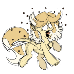 Size: 1000x1000 | Tagged: safe, artist:xsidera, oc, oc only, oc:chocolate chip, pegasus, pony, female, mare, simple background, solo, startled, white background