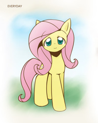 Size: 860x1080 | Tagged: safe, artist:howxu, fluttershy, pegasus, pony, g4, cropped, cute, female, looking at you, mare, shyabetes, solo