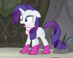 Size: 724x576 | Tagged: safe, screencap, rarity, pony, unicorn, g4, season 8, the end in friend, animated, boots, breathing, cropped, female, gif, glitter boots, invisible stallion, loop, mare, neckerchief, panting, perfect loop, shoes, solo