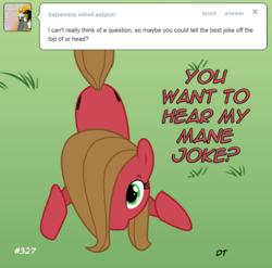 Size: 809x800 | Tagged: safe, artist:diegotan, oc, oc only, oc:pun, earth pony, pony, ask pun, ask, female, mare, pun, solo