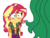 Size: 1024x768 | Tagged: safe, artist:katevelasco, sunset shimmer, wallflower blush, equestria girls, equestria girls specials, g4, my little pony equestria girls: better together, my little pony equestria girls: forgotten friendship, blushing, duo, female, lesbian, obtrusive watermark, offscreen character, ship:wallset, shipping, simple background, transparent background, vector, watermark