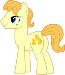 Size: 3000x3440 | Tagged: safe, artist:cloudy glow, aunt orange, pony, g4, beauty mark, clementine orange, high res, male, rule 63, simple background, smiling, solo, stallion, transparent background