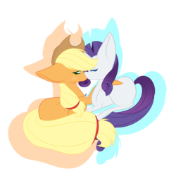 Size: 1024x1024 | Tagged: safe, artist:hestiay, applejack, rarity, g4, cute, drawing, drawing tablet, female, lesbian, ship:rarijack, shipping, simple background, transparent background